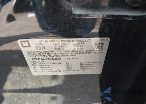 2014 Chevrolet Equinox Ls from USA, damaged, VIN 2GNALAEK9E6223896